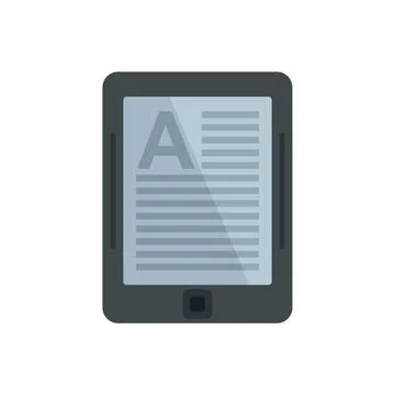Library tablet reader icon flat isolated Stock Illustration