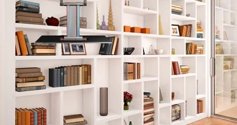 Library Virtual Set Backdrop Stock Footage 119326568