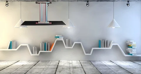 Library Virtual Set Backdrop Stock-Footage 119326570