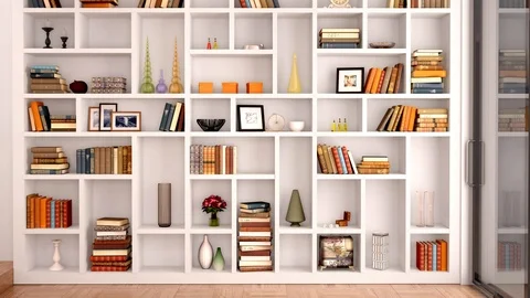 Library Virtual Set Background Video stock 119326602
