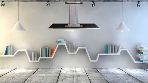 Library Virtual Set Stock-Footage 119326531