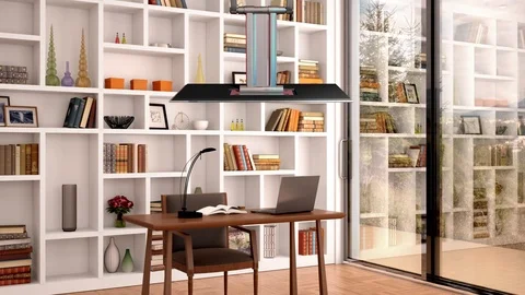 Library Virtual Set Video stock 119326534