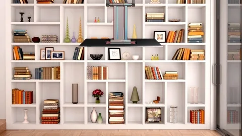 Library Virtual Set Video stock 119326538