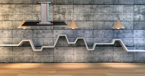 Library Virtual Set Video stock 119326565