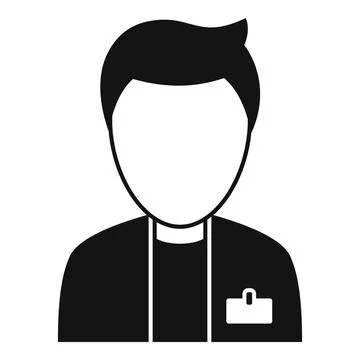 Library worker icon, simple style 스톡 일러스트