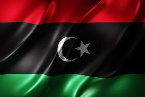 Libya 3d flag Stock Illustration