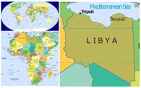 Libya &amp; Africa Stock Illustration
