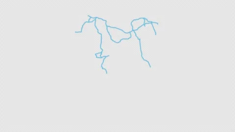 Libya Country Line Map Self Drawing Animated Overlay, Alpha 4K Stock Footage 340290638