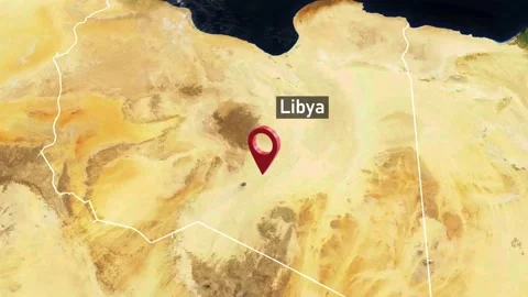 Libya Country Zoom from Space Video stock 232546340