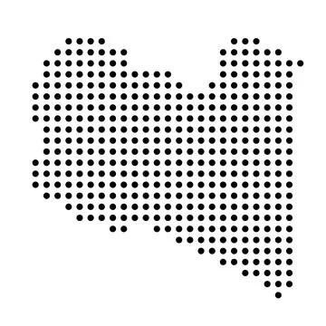 Libya dotted vector map Stock Illustration