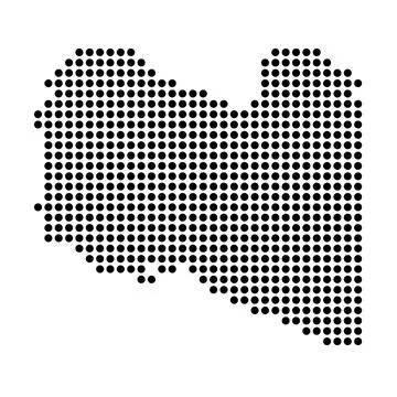 Libya dotted vector map Illustrazione stock