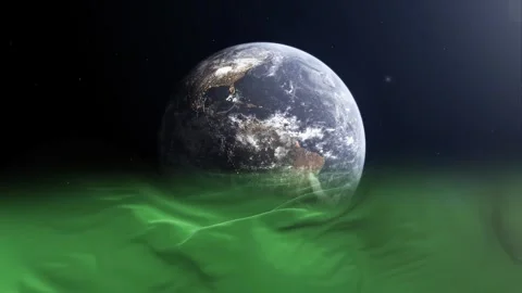 Libya flag - 3D flag on Earth globe Stock Footage 293708667