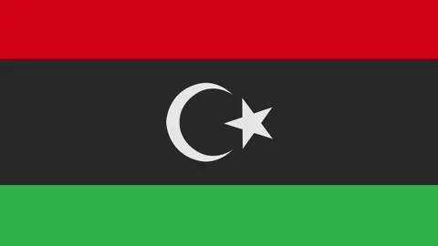 Libya flag with animated light sweep Stock Footage 309883595