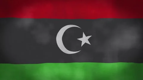 Libya flag background realistic waving in the wind 4K video Stock Footage 276650959