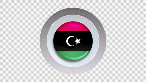 Libya Flag Circular Icon Animation Seamless Loop 4K Vídeos de archivo 334181409