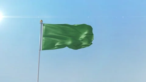 Libya Flag With Clear Sky .  Stock-Footage 139759540