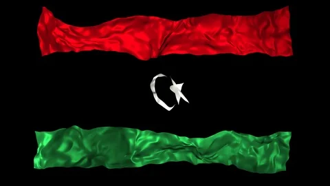 Libya flag Stock Footage 110820925