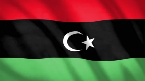 Libya Flag  Video stock 188194555