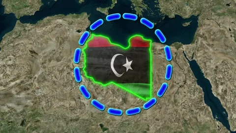 Libya Flag Stock Footage 247443364