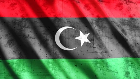 Libya Flag Grunge Stock Footage 123778839