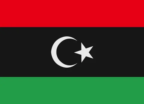 Libya flag 스톡 일러스트