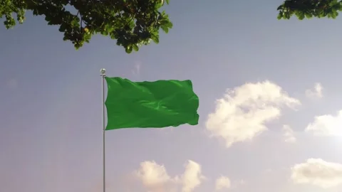 Libya Flag With  Modern City  Stock Footage 152911504
