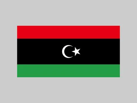 Libya flag, official colors and proportion. Vector illustration. Stock Illustration