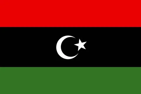 Libya flag pattern background. Realistic national flag design. Abstract vec.. Stock Illustration