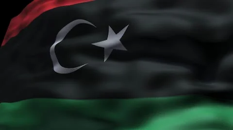 Libya flag ripple Video stock 8887248