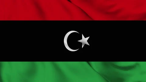 Libya flag seamless waving animation Stock Footage 168214720