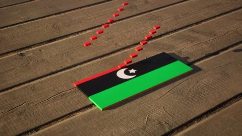 Libya Flag - Slow Motion Stock Footage 318814015