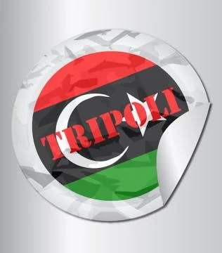 Libya flag tag Stock Illustration