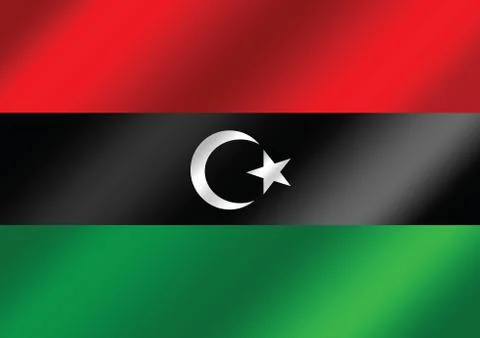 Libya flag themes idea design Stock Illustration