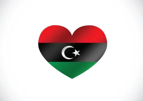 Libya flag themes idea design Stock Illustration