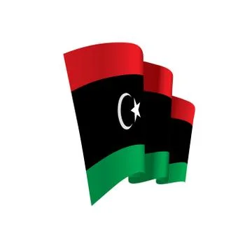 Libya flag, vector illustration Stock Illustration