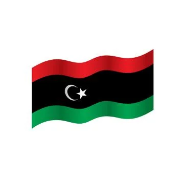 Libya flag, vector illustration Stock Illustration