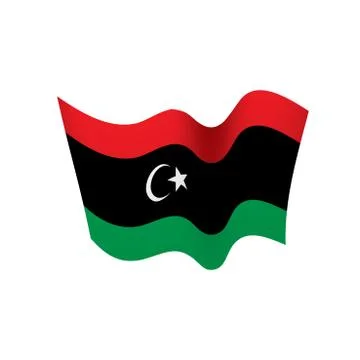 Libya flag, vector illustration Stock Illustration