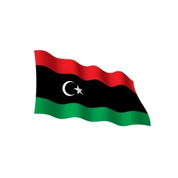 Libya flag, vector illustration Stock Illustration