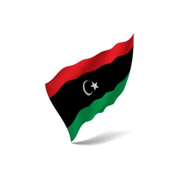 Libya flag, vector illustration Stock Illustration