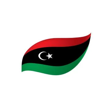 Libya flag, vector illustration Stock Illustration