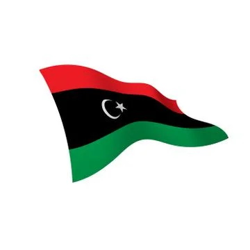 Libya flag, vector illustration Stock Illustration