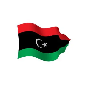 Libya flag, vector illustration Stock Illustration