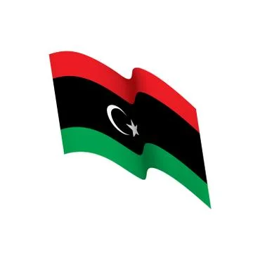 Libya flag, vector illustration Stock Illustration