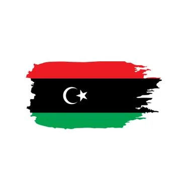 Libya flag, vector illustration Stock Illustration