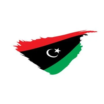 Libya flag, vector illustration Stock Illustration