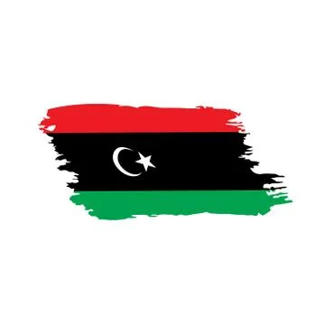 Libya flag, vector illustration Stock Illustration