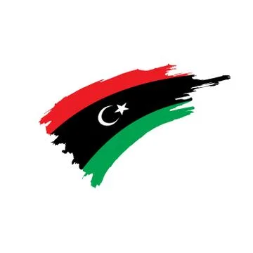 Libya flag, vector illustration Stock Illustration