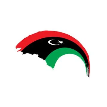 Libya flag, vector illustration Stock Illustration