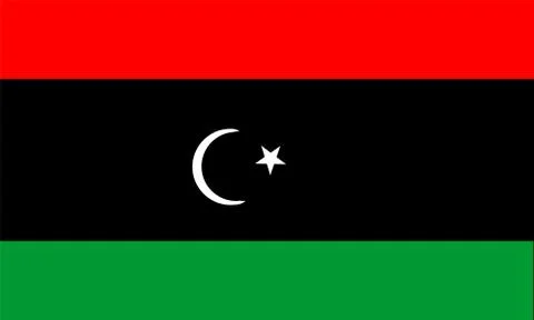 Libya flag vector illustration. Stock Illustration