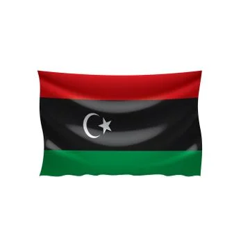 Libya flag, vector illustration on a white background Stock Illustration